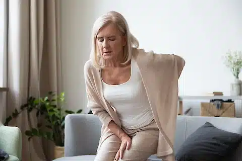 senior with back pain