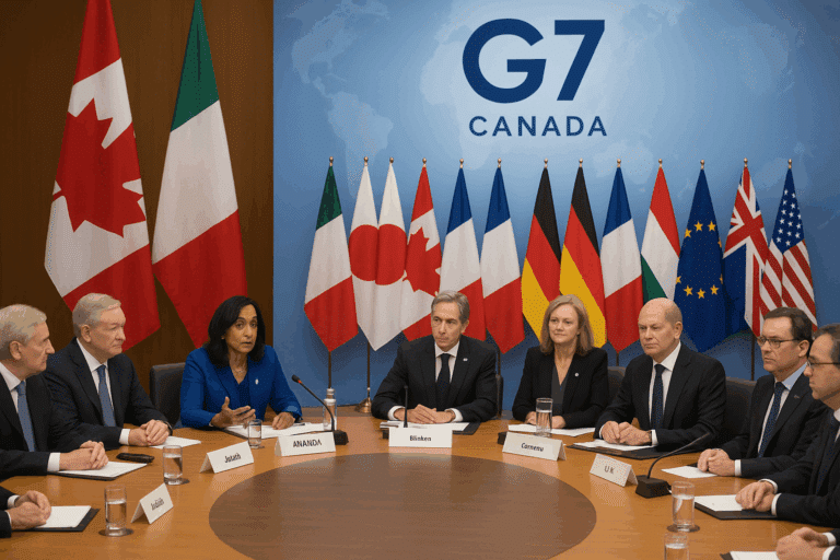 G7: Ενότητα απέναντι στη Ρωσία – Σιωπή για τις αμερικανικές επιχειρήσεις και το εμπορικό ρήγμα