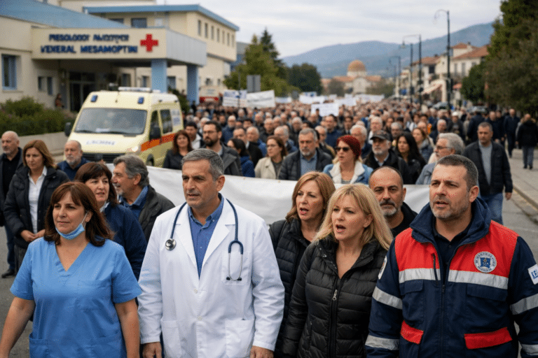 Μεσολόγγι: Μεγάλη περιφερειακή κινητοποίηση για το ΕΣΥ – Στον δρόμο υγειονομικοί και κοινωνία