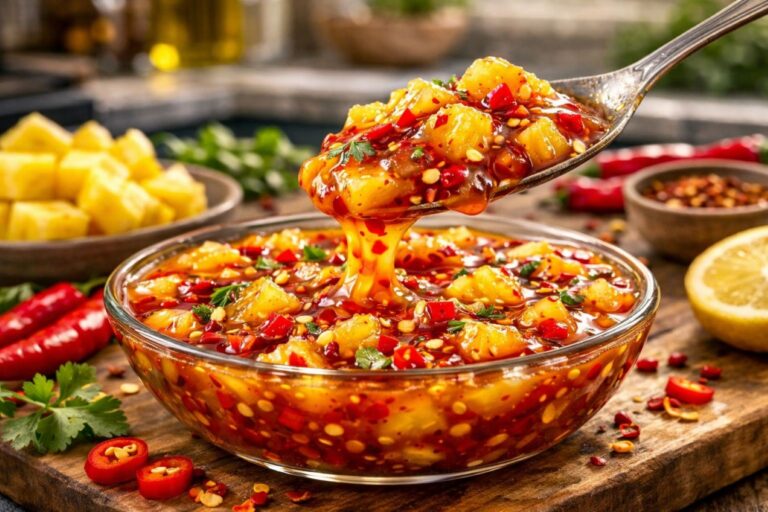 Πικάντικη σάλτσα ανανά: Ο τροπικός συνδυασμός γλυκού και καυτερού