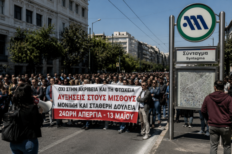 Απεργία στις 13 Μαΐου: Κλειστές δημόσιες υπηρεσίες – Πώς θα κινηθούν τα ΜΜΜ