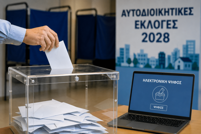 Αυτοδιοικητικές εκλογές 2028: Καταργείται ο β’ γύρος και έρχεται ηλεκτρονική ψήφος για δήμους και περιφέρειες