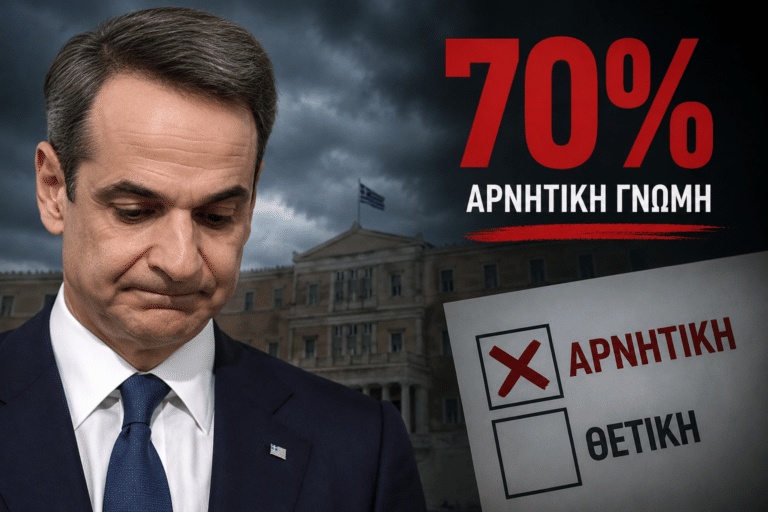 Πολιτικός σεισμός: 7 στους 10 πολίτες αποδοκιμάζουν τον Μητσοτάκη