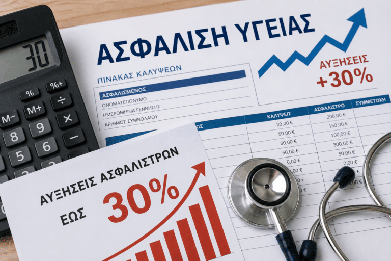Ασφάλιστρα υγείας: Αυξήσεις έως 30% στα συμβόλαια – Ποιες εταιρείες προχωρούν σε ανατιμήσεις